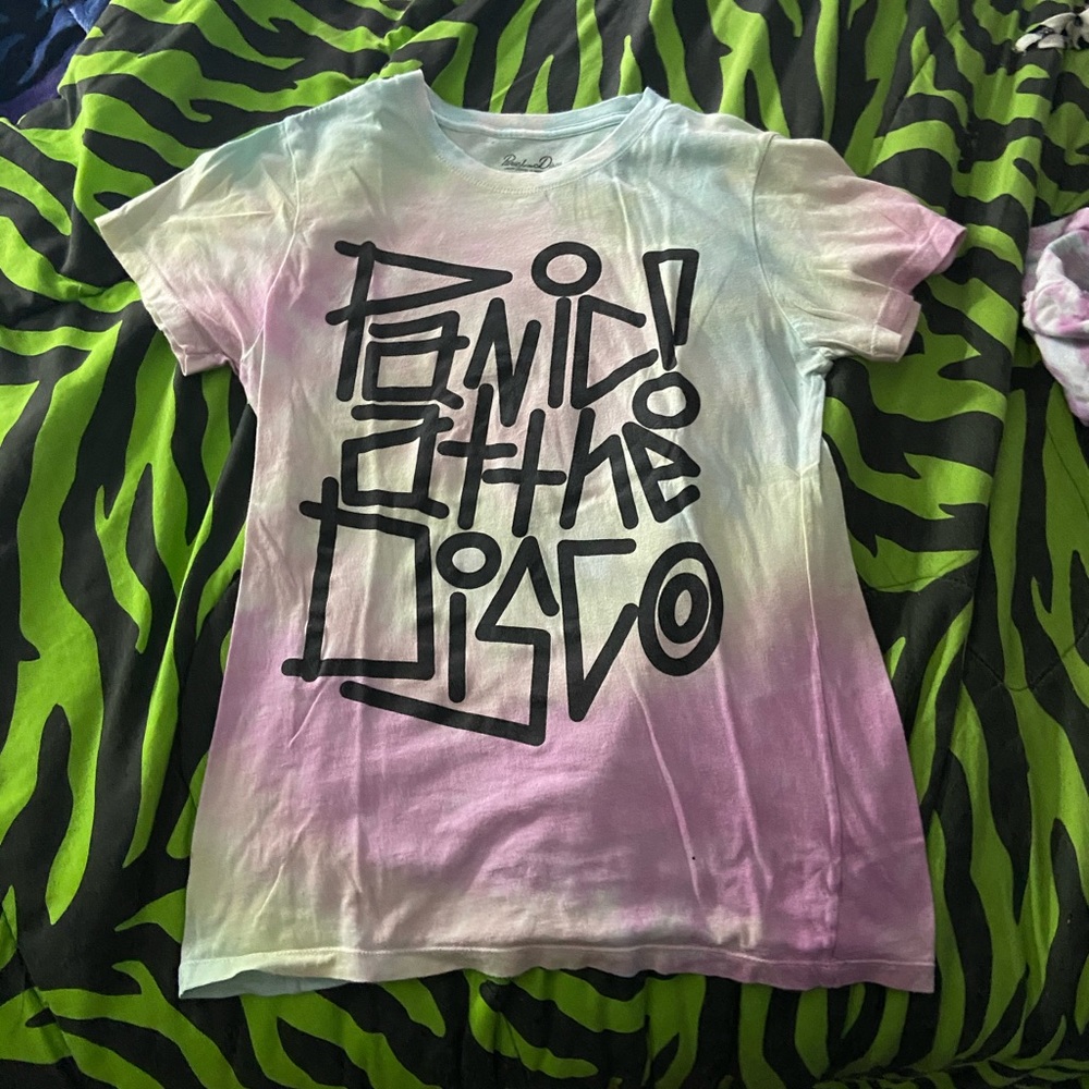 Tie dye panic at the disco shirt